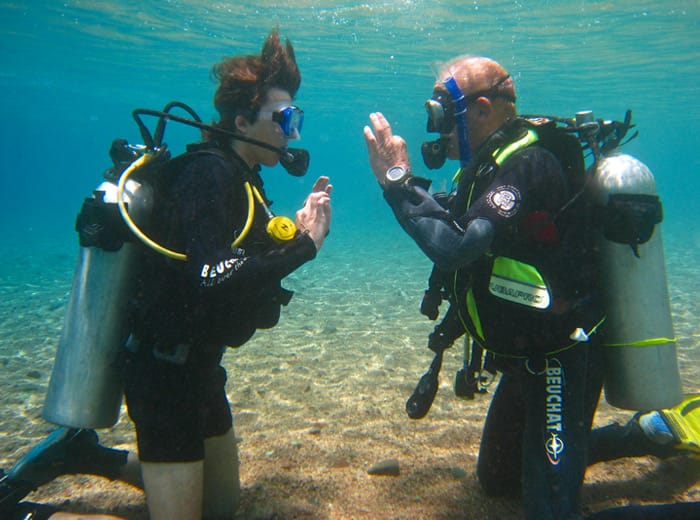 PADI professional diving training
